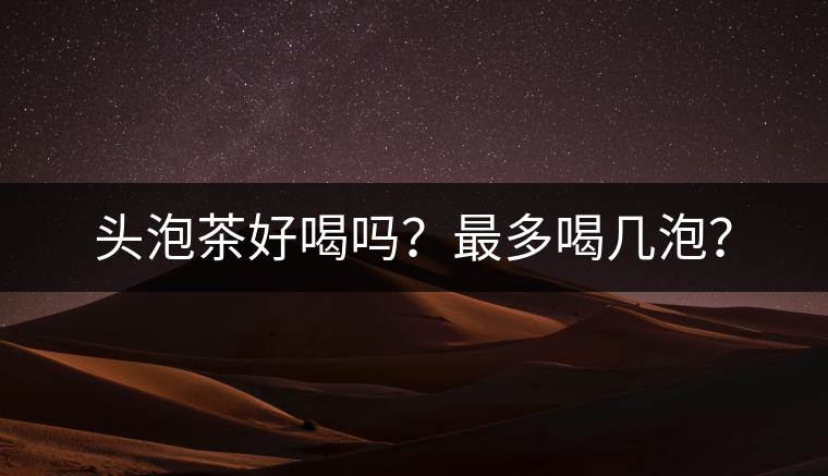 頭泡茶好喝嗎？最多喝幾泡？