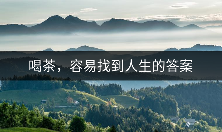 喝茶，容易找到人生的答案