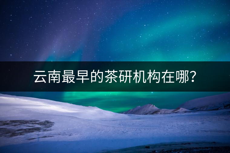 云南最早的茶研機(jī)構(gòu)在哪？