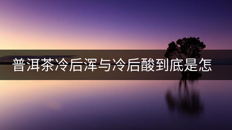 普洱茶冷后渾與冷后酸到底是怎么回事？