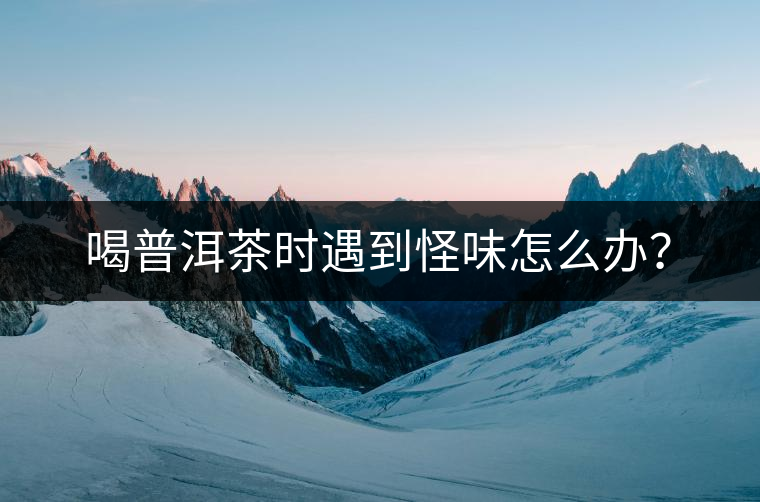 喝普洱茶時(shí)遇到怪味怎么辦？