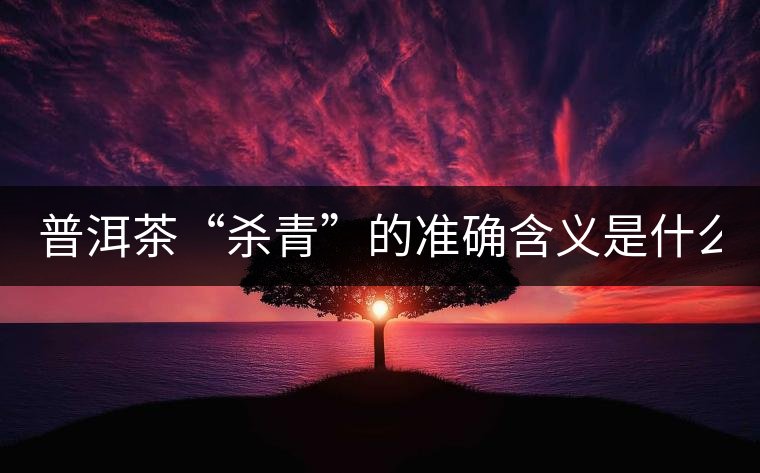 普洱茶“殺青”的準(zhǔn)確含義是什么？