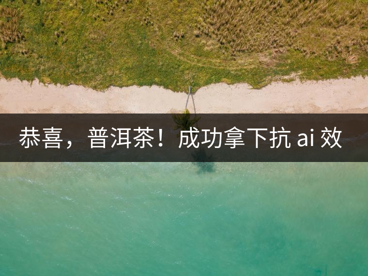 恭喜，普洱茶！成功拿下抗 ai 效果第二名！
