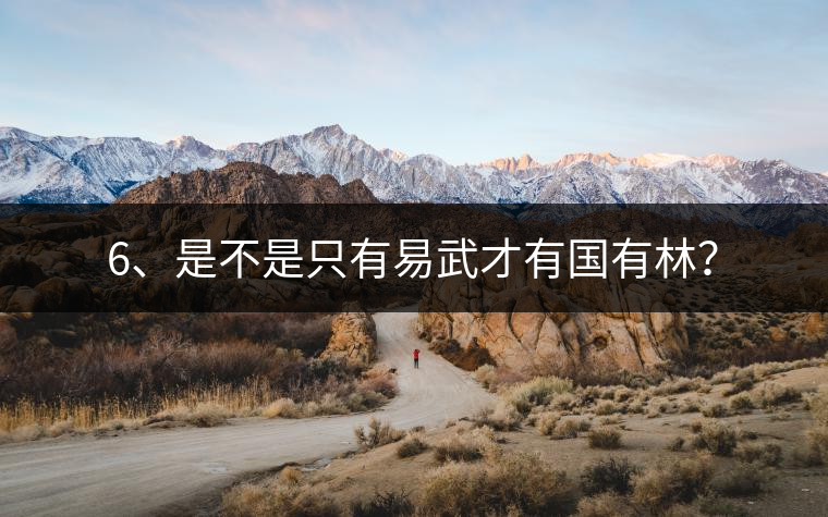 6、是不是只有易武才有國有林？