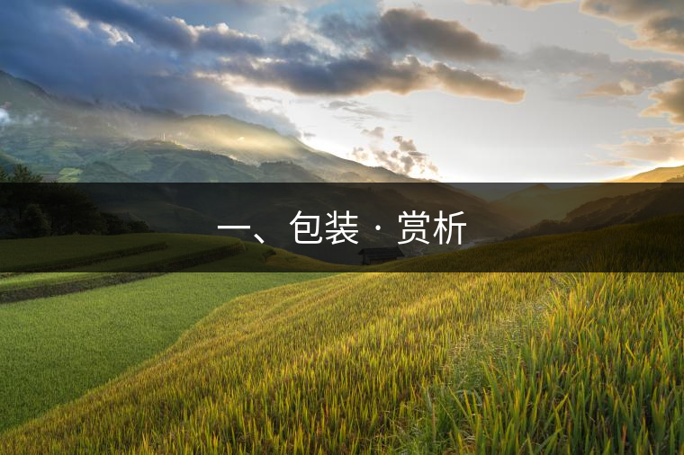 一、包裝 · 賞析