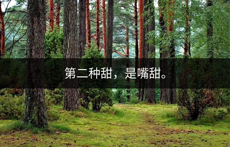 第二種甜，是嘴甜。